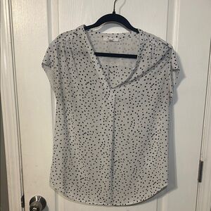 Polka Dot Women's Top - White and Black